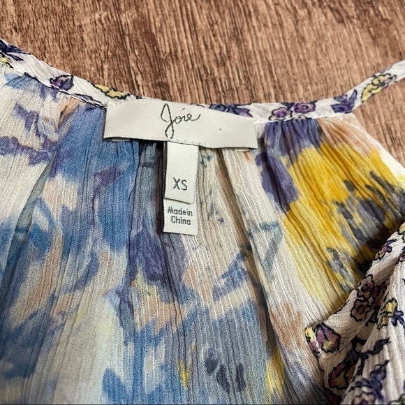 Joie Silk Multi Printed Sleeveless Blouse Size Extra Small - Picture 4 of 4
